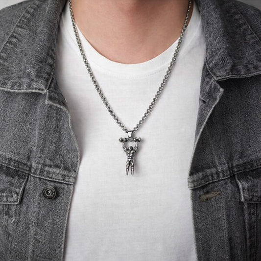 Fitness Bodybuilder Locket Chain for Men