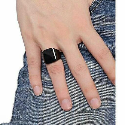 Stylish Stainless Steel Ring – Silver Plated for Men & Boys