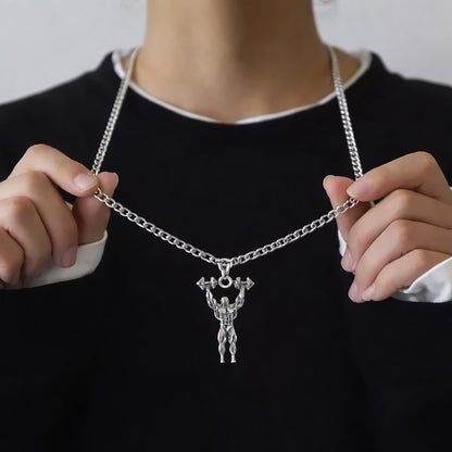 Fitness Bodybuilder Locket Chain for Men