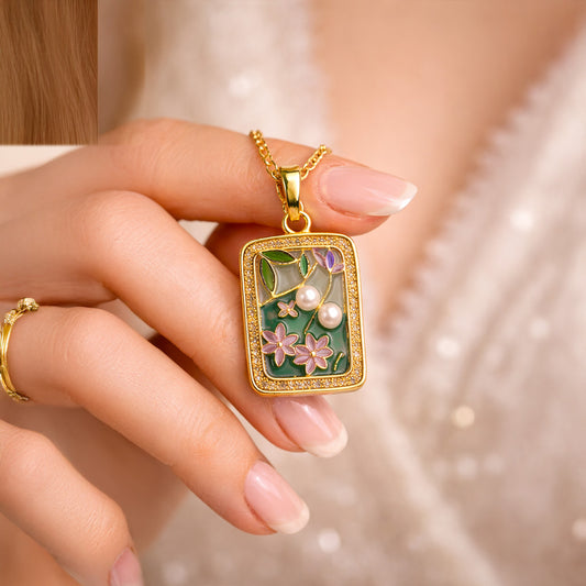 Korean Style Floral Pearl Necklace