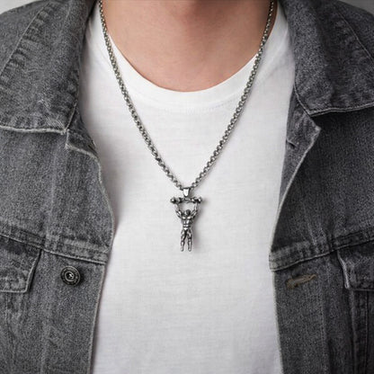 Fitness Bodybuilder Locket Chain for Men