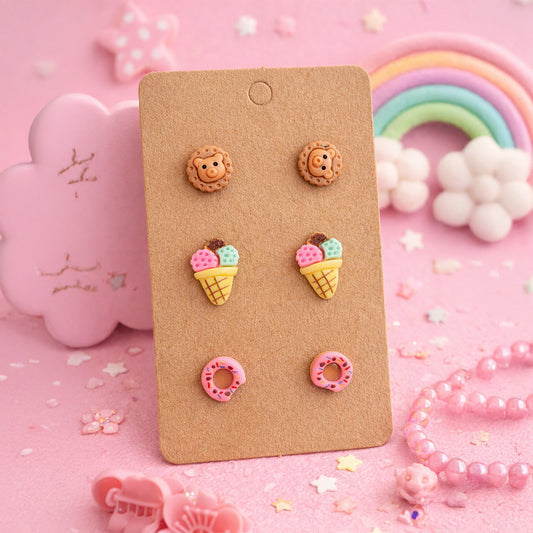 Cute Earrings for Kids – Colorful Cartoon Stud Earrings for Girls