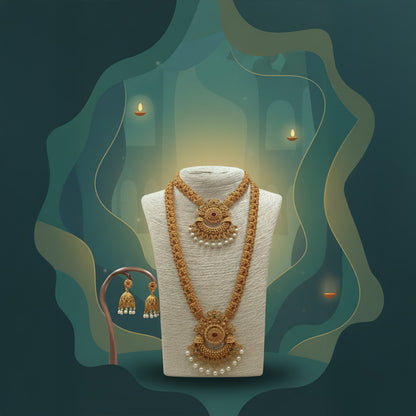 Princess Pearl Haram Jewellery Set – Gold-Plated for Women